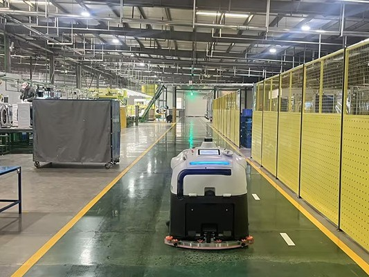 倉(cāng)儲(chǔ)物流清潔王！坦力無(wú)人洗地機(jī)：1臺(tái)搞定大面積，省錢(qián)高效新選擇